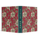 Christmas Red Floral Binder binder