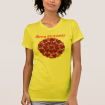 Christmas Red Foil Lace Shirt t-shirts