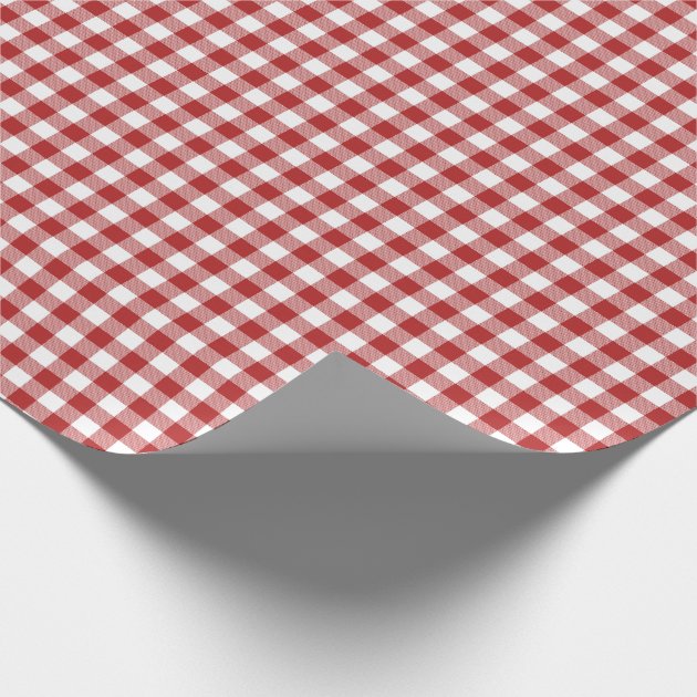 Christmas Red Gingham Wrapping Paper-3