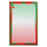 Christmas Red/Green Border Custom Stationery