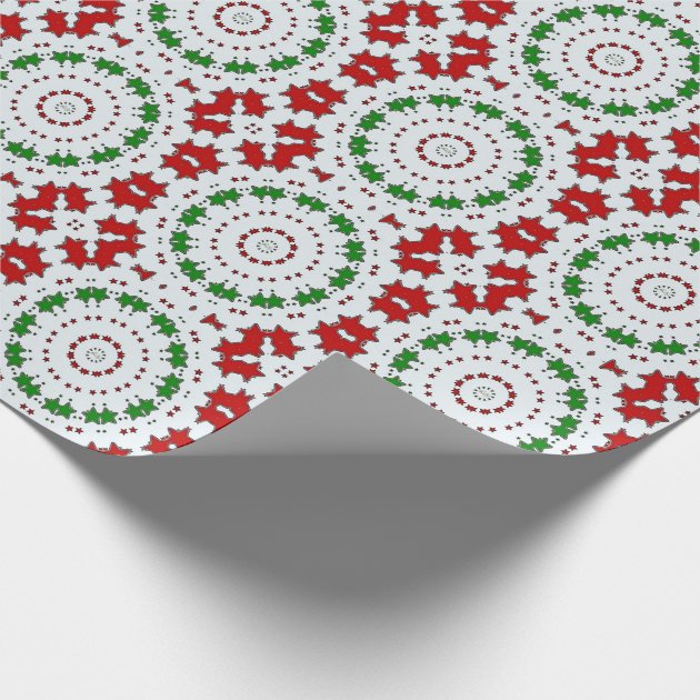 Christmas Red Green Stars Wrapping Paper-3