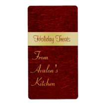 Christmas Red Kitchen Treat Baking Label