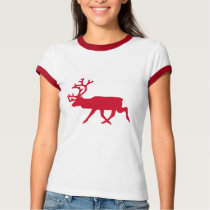 Christmas Red Reindeer t-shirts by silhouette_emporium Christmas Red Reindeer t-shirts