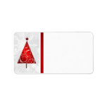 Christmas Red Tree - Blank Mailing Labels Personalized Address Labels