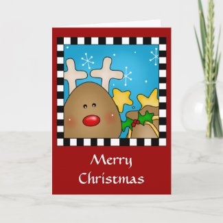 Christmas Reindeer card card