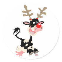 Christmas Reindeer counterfeit stickers by Lioness_Graphics Christmas Reindeer counterfeit stickers