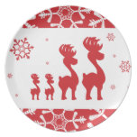 Christmas Reindeer Family Plates