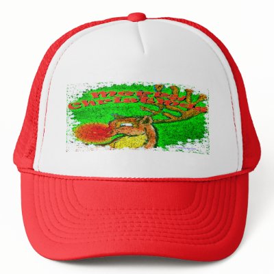 Christmas Reindeer Trucker Hats by FunGraphix