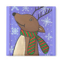 Christmas Reindeer - holiday magnet by folkartblonde Christmas Reindeer - holiday magnet