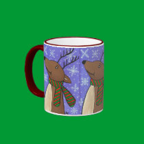Christmas Reindeer - holiday mug
