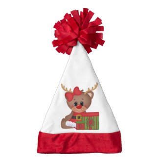 Christmas reindeer Holiday Santa hat