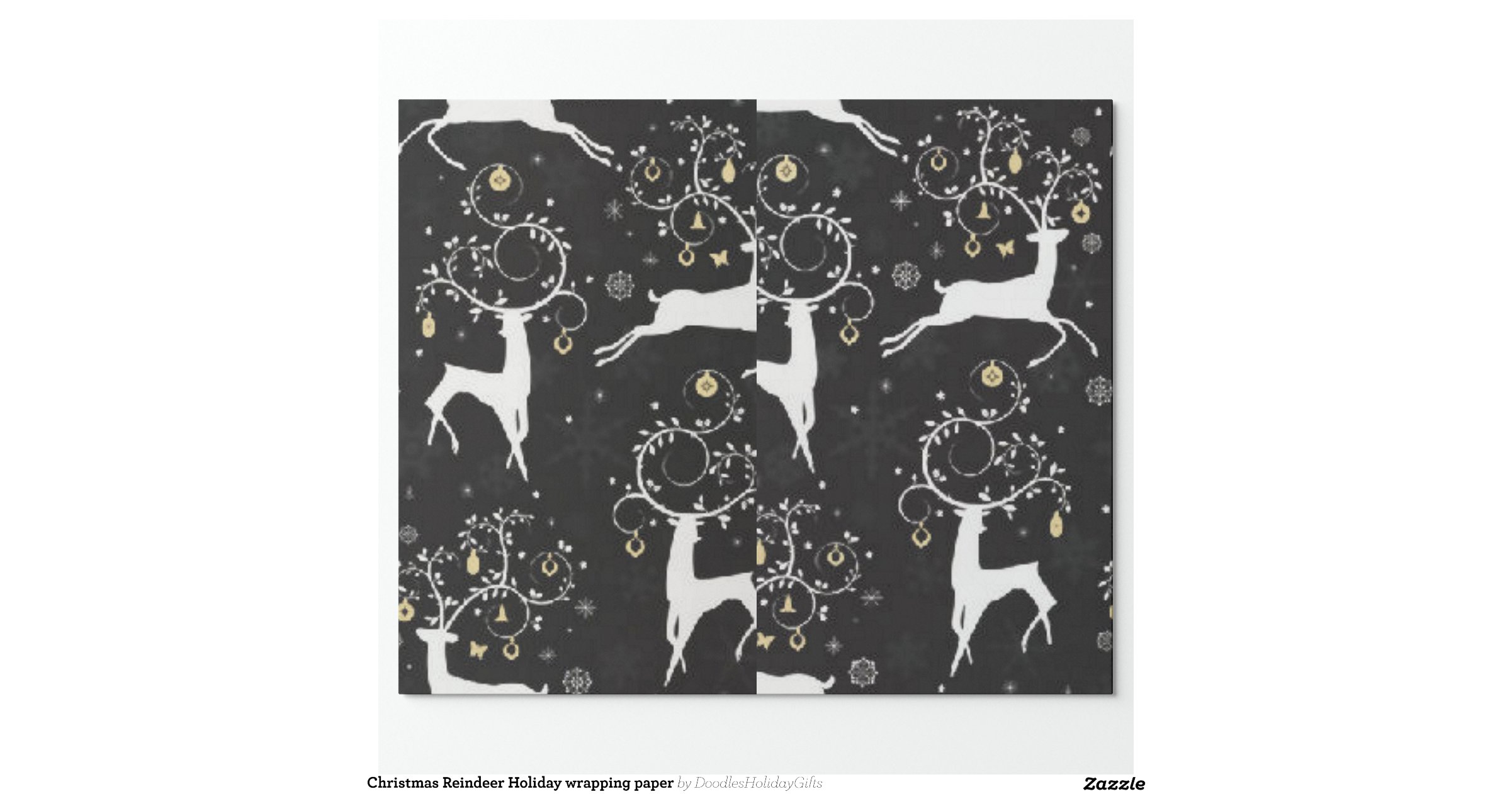 Christmas Reindeer Holiday wrapping paper | Zazzle