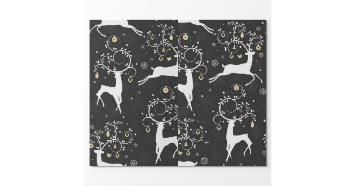 Christmas Reindeer Holiday wrapping paper | Zazzle