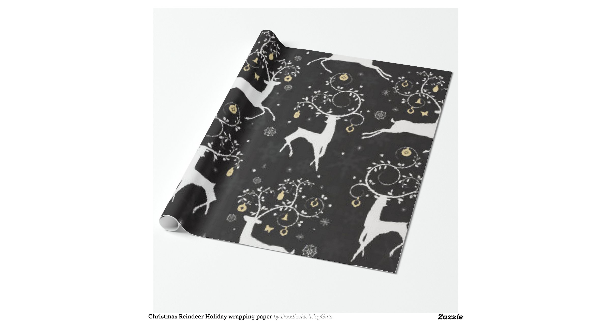 Christmas Reindeer Holiday wrapping paper | Zazzle