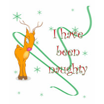 Christmas Reindeer I have been Naughty Womens Dark t-shirts by Jamene_Clothing Christmas Reindeer I have been Naughty Womens Dark t-shirts