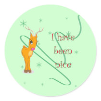 Christmas Reindeer I have been Nice Stickers