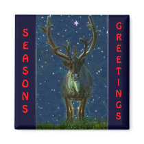 Christmas Reindeer magnets by RavenSpiritPrints Christmas Reindeer magnets