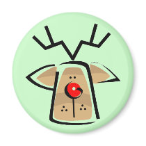 Christmas Reindeer Magnet by Jamene_Clothing Christmas Reindeer Magnet