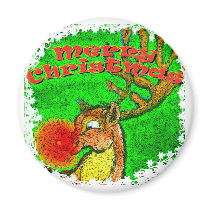 Christmas Reindeer magnets by FunGraphix Christmas Reindeer magnets
