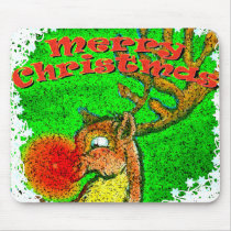Christmas Reindeer mousepads by FunGraphix Christmas Reindeer mousepads