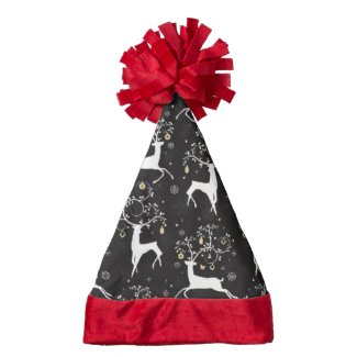 Christmas Reindeer pattern Santa hat