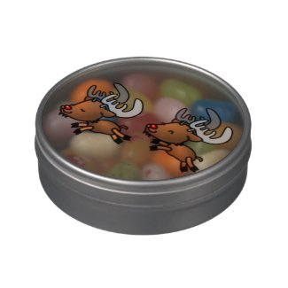Christmas Reindeer "Peek a boo" Jelly Belly Tin