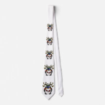 Christmas Reindeer Penguin Custom Ties