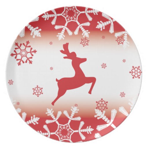 Christmas Reindeer Dinner Plates
