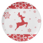 Christmas Reindeer Party Plate