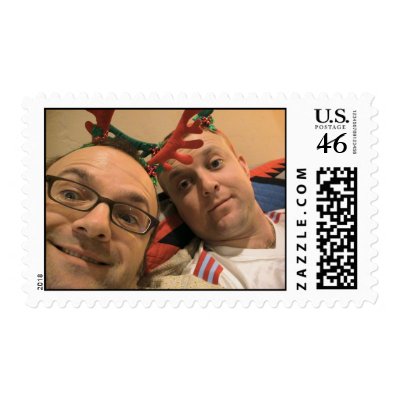 Christmas Reindeer Postage Stamp by leftpeg