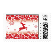 Christmas Reindeer Postage Stamps