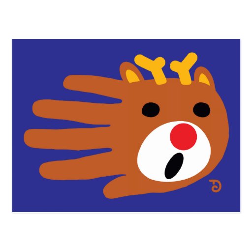 Christmas Reindeer postcard