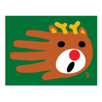 Christmas Reindeer postcard