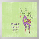 Christmas Reindeer Poster