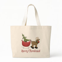 Christmas Reindeer, Sleigh and Tree bags by naturetees Christmas Reindeer, Sleigh and Tree bags