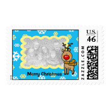 Christmas reindeer stamp