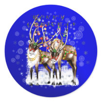 Christmas Reindeer Sticker by Lotacats Christmas Reindeer Sticker