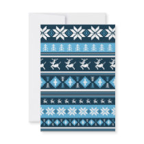 Christmas Reindeer Stripe RSVP Card Custom Invites