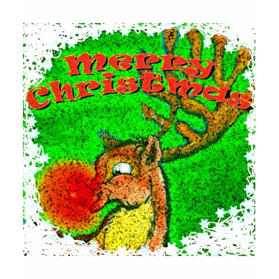 Christmas Reindeer Shirt by FunGraphix