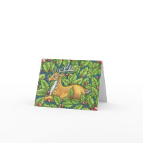 Christmas Reindeer with Holly Cards