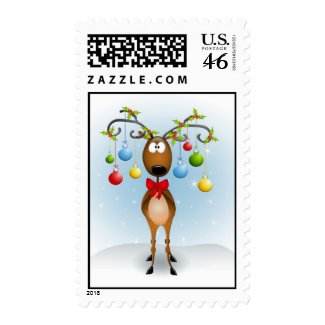 Christmas Reindeer with Ornaments stamp