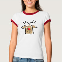 Christmas Reindeer Womens T-Shirt by Jamene_Clothing Christmas Reindeer Womens T-Shirt