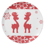 Christmas Reindeers Party Plate