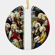 Christmas religious scene christmas ornaments