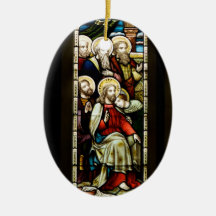 Christmas religious scene christmas ornaments
