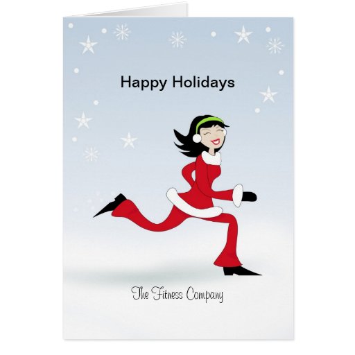 Runner Christmas Cards, Runner Christmas Card Templates, Postage
