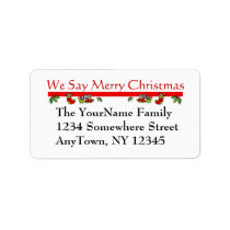 Christmas Return Address Label