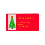 Christmas Return Address Label - Christmas Tree
