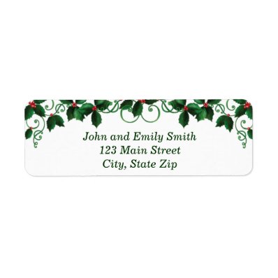 Christmas Return Address Labels