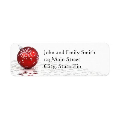 Christmas Return Address Labels